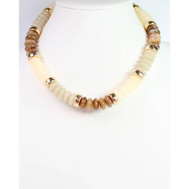 Eye Candy Beaded Necklace Ivory