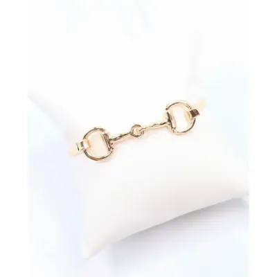 Haney Horsebit Bangle Gold
