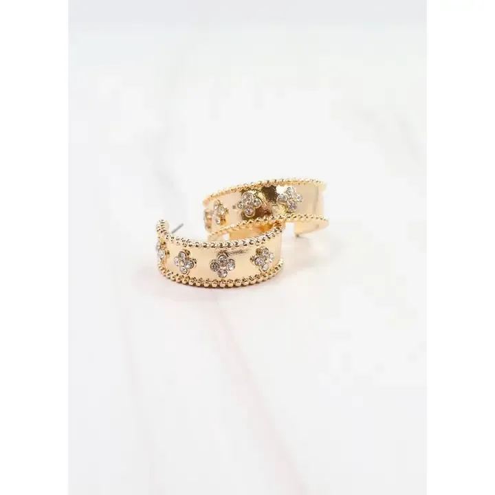 Izabela CZ Hoop Earring Gold