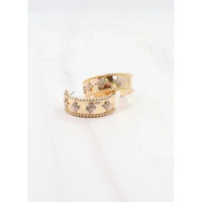 Izabela CZ Hoop Earring Gold