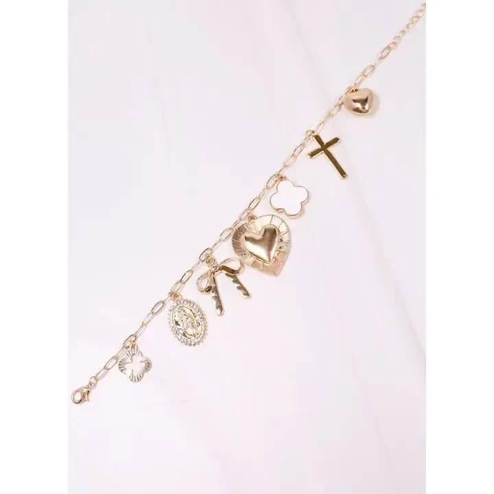 Kennie Charm Bracelet-Gold