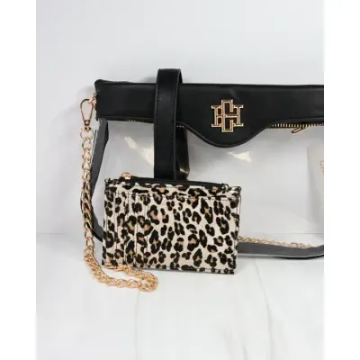 Madi Clear Crossbody-Black