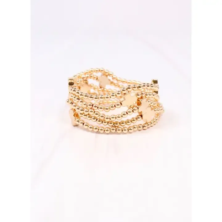 Olstead Cross Bracelet Set-Gold