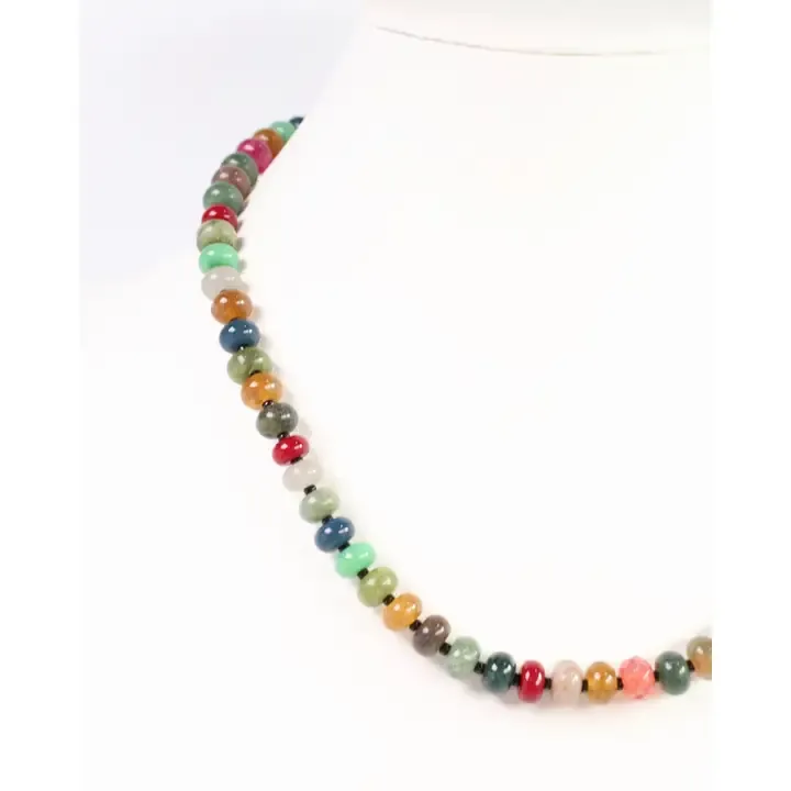 Riviera Beaded Necklace Green Multi