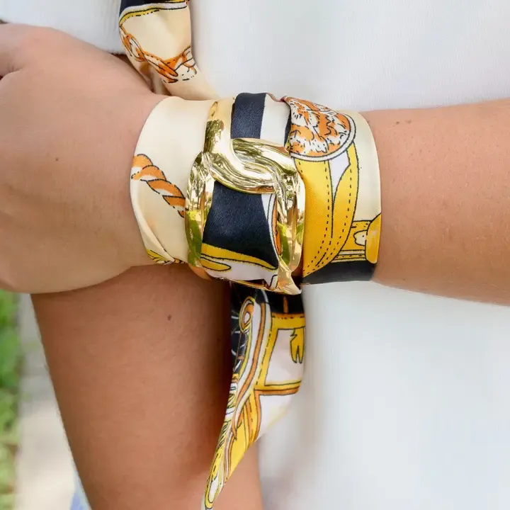 Sedgefield Scarf Bracelet Black Gold