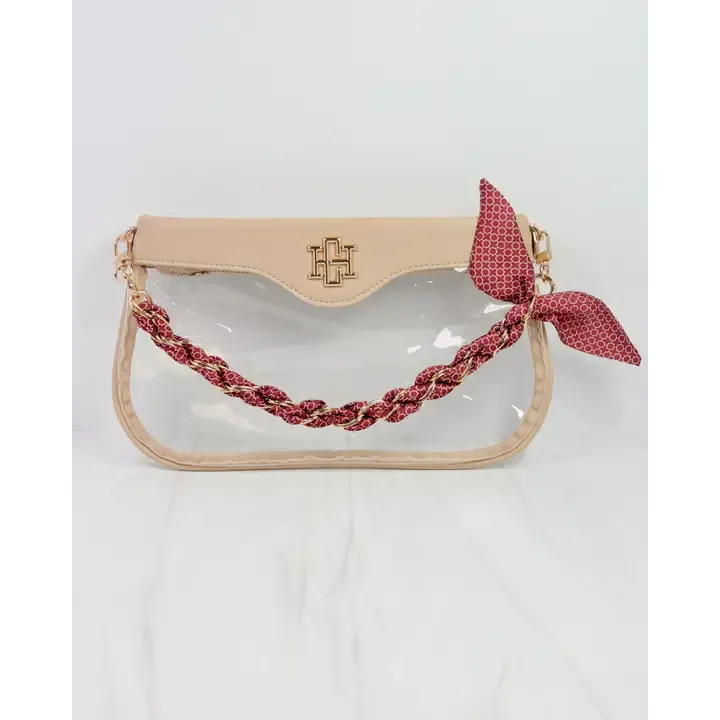Serafina Scarf Purse Chain Burgundy