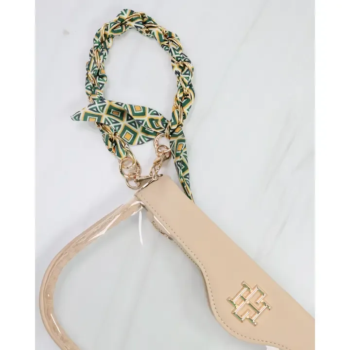 Serafina Scarf Purse Chain Green/Gold