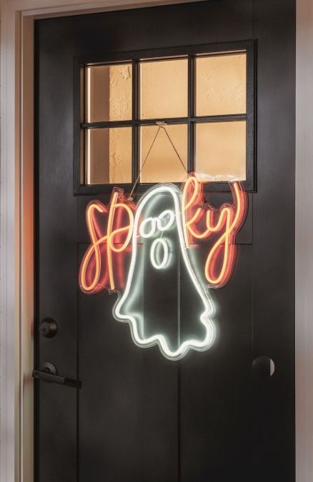 Neon Ghost Door Hanger