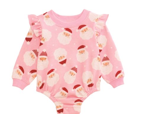Pink Santa Sweatshirt Bubble