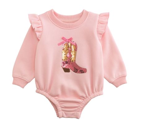 Sequin Boot Sweatshirt Bubble