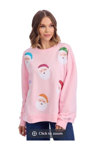 Blush Holiday Sparkle Sweatshirt