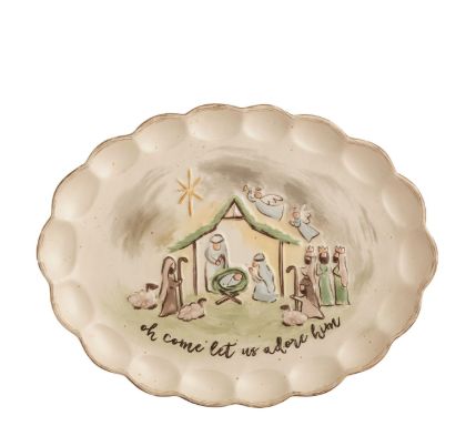 Nativity Oval Platter