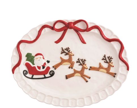 Santa Sleigh Platter