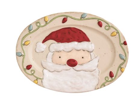 Farm Christmas Santa Platter