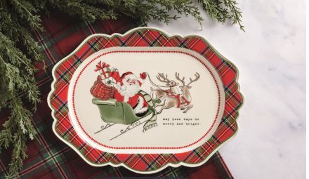 Classic Christmas Tartan Platter