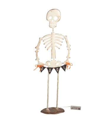 Lg Light Up Skeleton Sitter