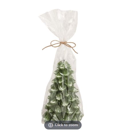 Tree Flamelss Candle-Sm-Green