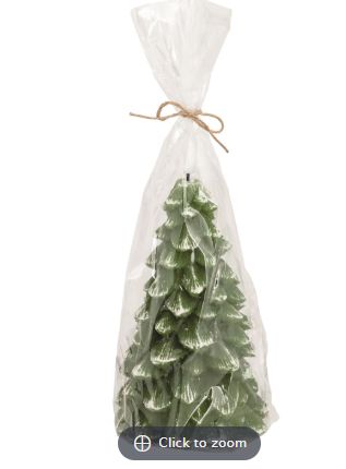 Tree Flamelss Candle-Lg-Green