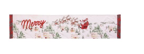Santa Scene Table Runner