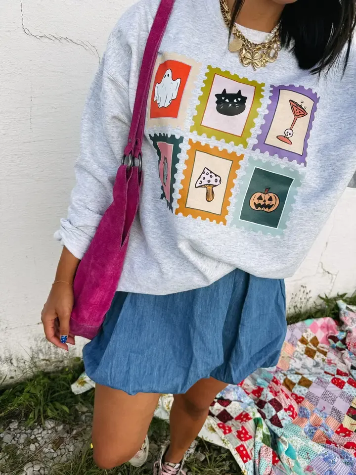 Halloween Stamps Sweatshirt