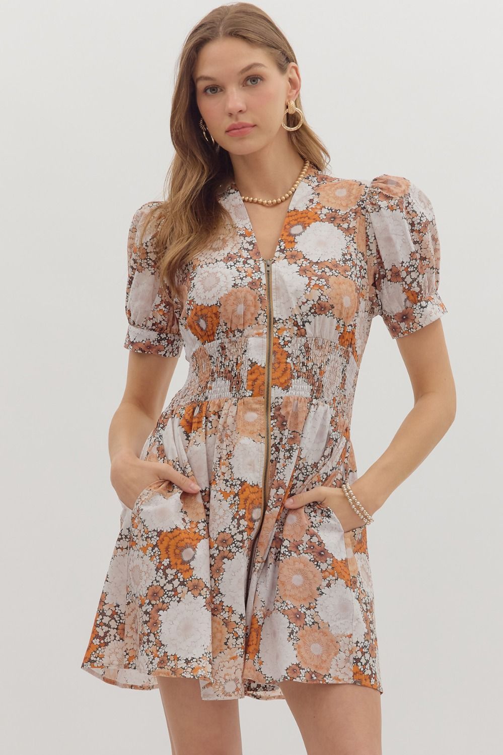 Roxie Puff Sleeve Mini Dress