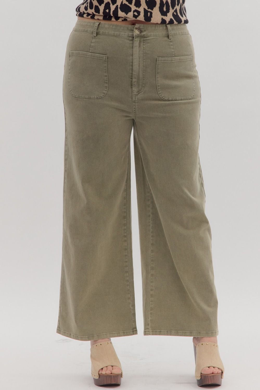 Just Go With It Pant-Olive