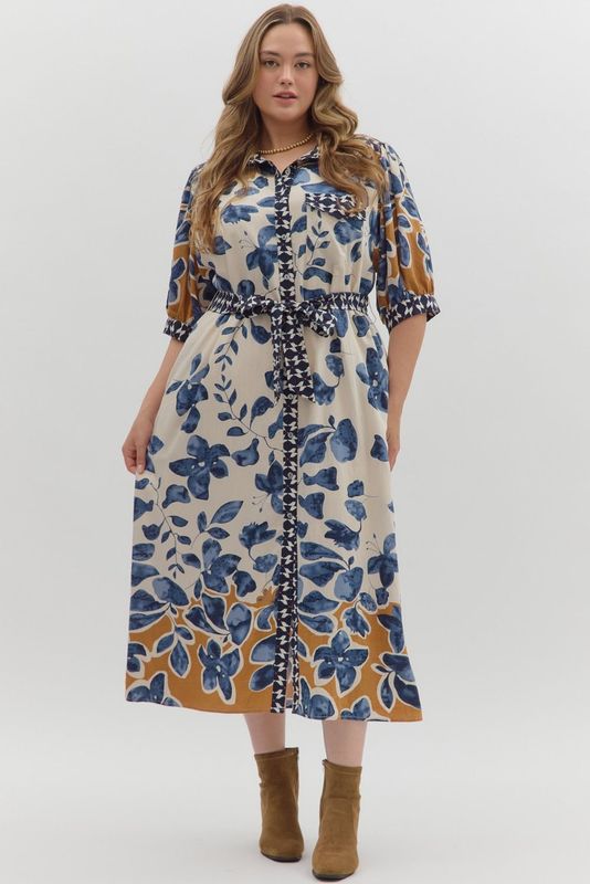 Mara Floral Midi Dress