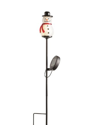 Light-Up Garden Stake-Snowman