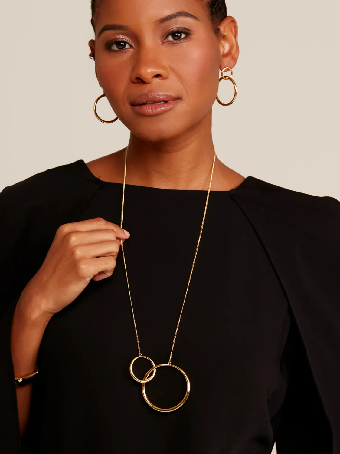 VG Front Face Earrings-Gold
