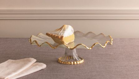 Gold Edge Ruffle Cake