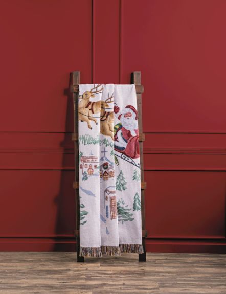 Classic Christmas Jacquard Blanket