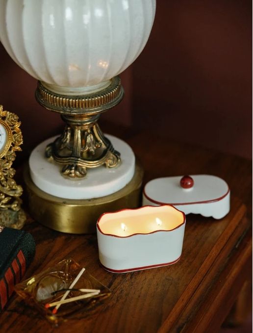 Cherie Ceramic Dish-French Linen &amp; Orris