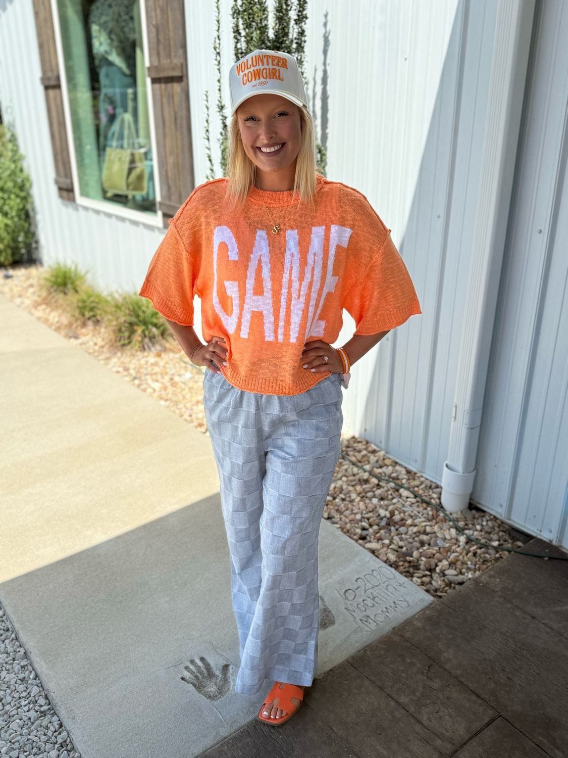 Gameday Crop Top-Orange