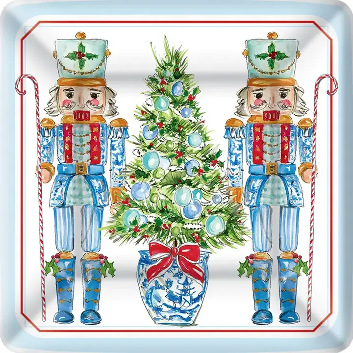 VG 7&quot; Square Paper Plate 8ct-Nutcrackers