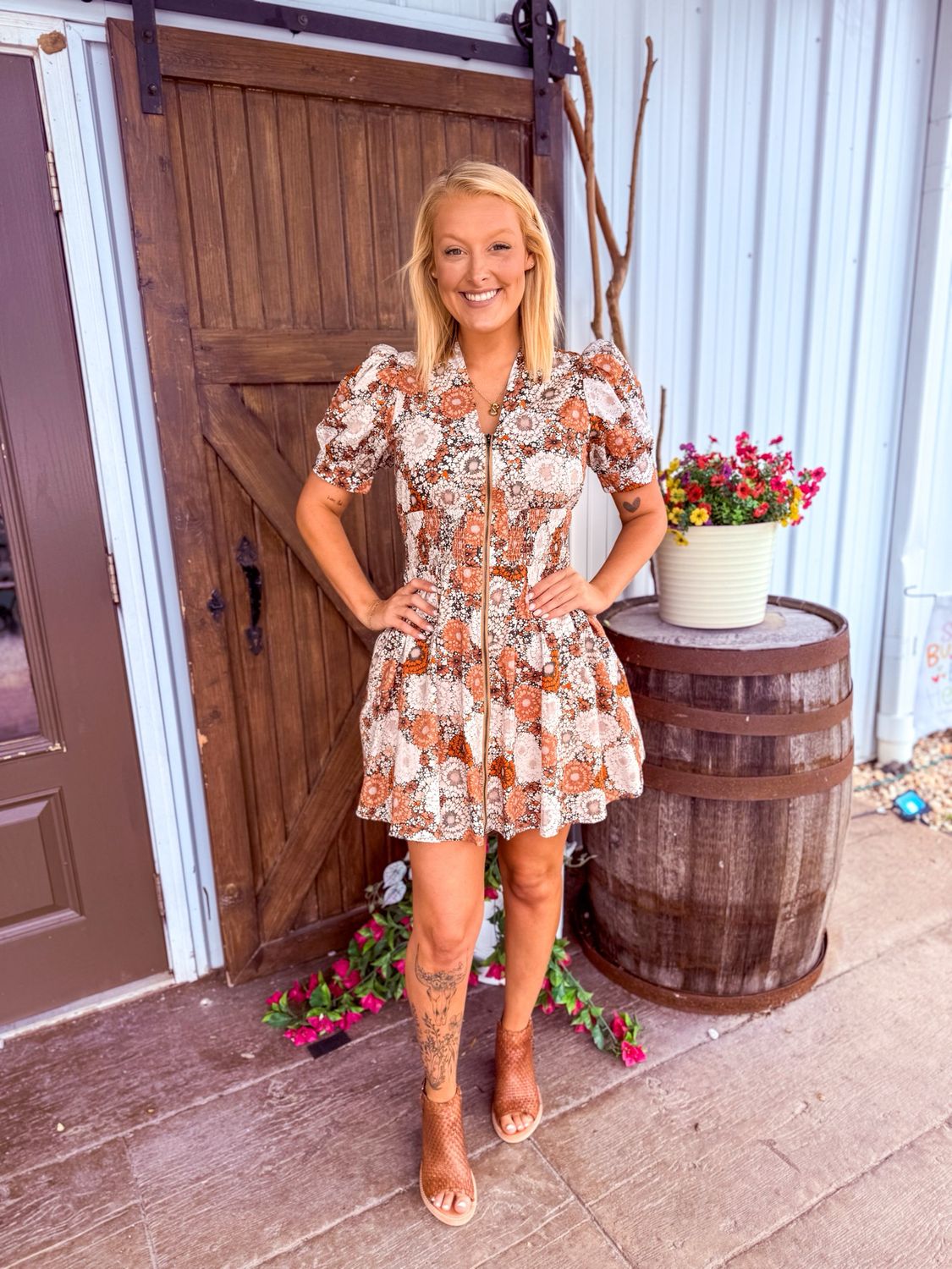 Roxie Puff Sleeve Mini Dress