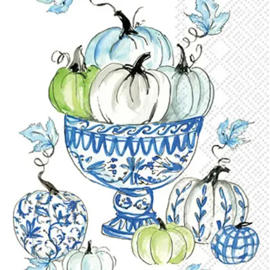VG Paper Guest Towels 16ct Chinoiserie Pumpkins