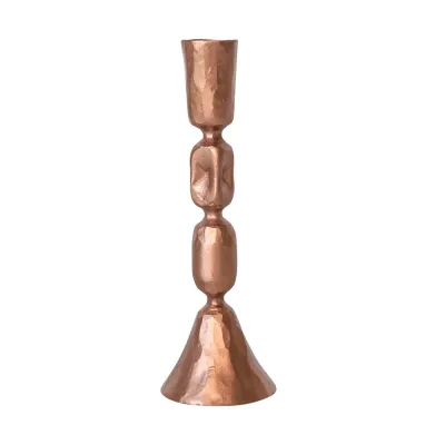 Round Hand-Forged Cast Iron Taper Holder 7.5&quot;