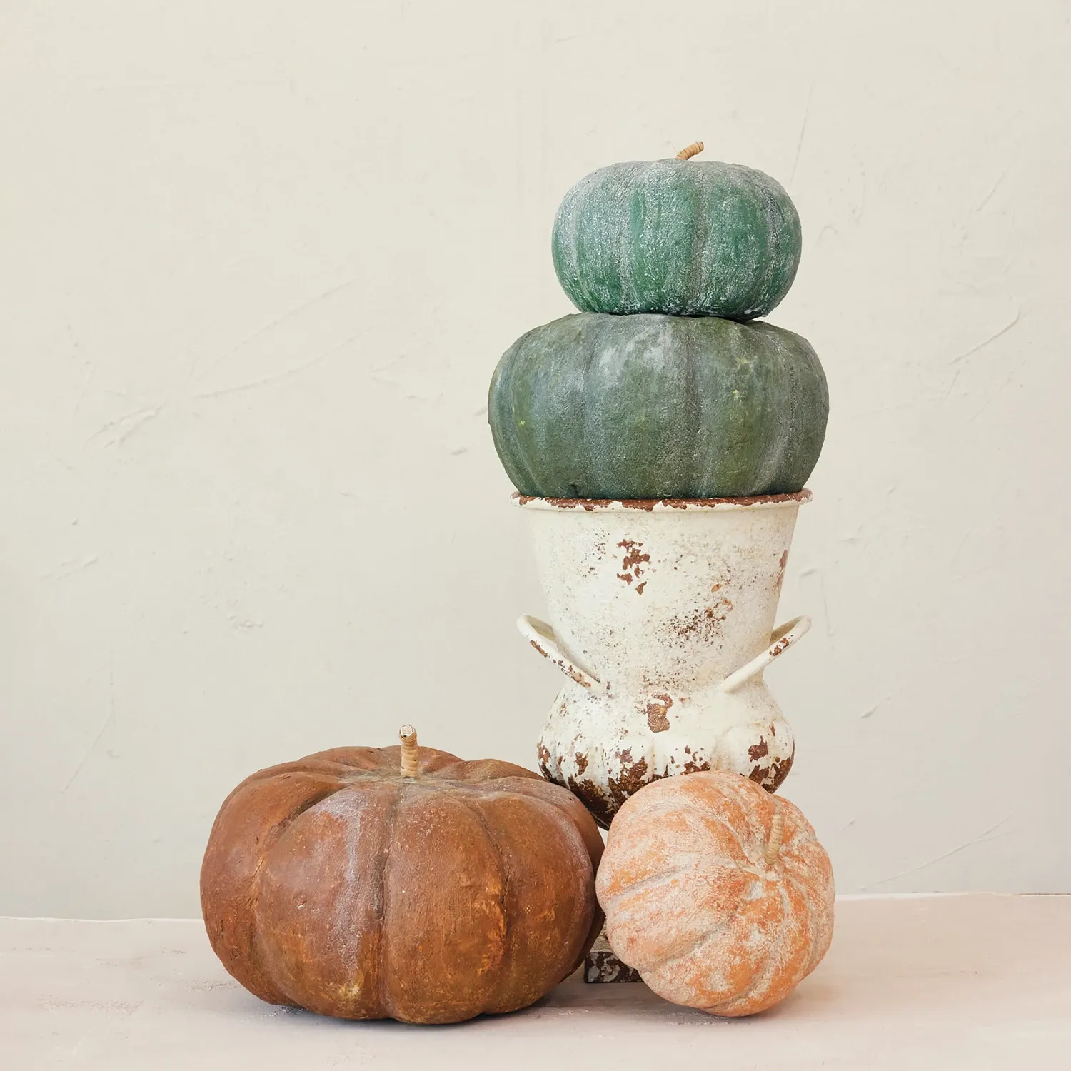 Iron Pumpkin Deco Green