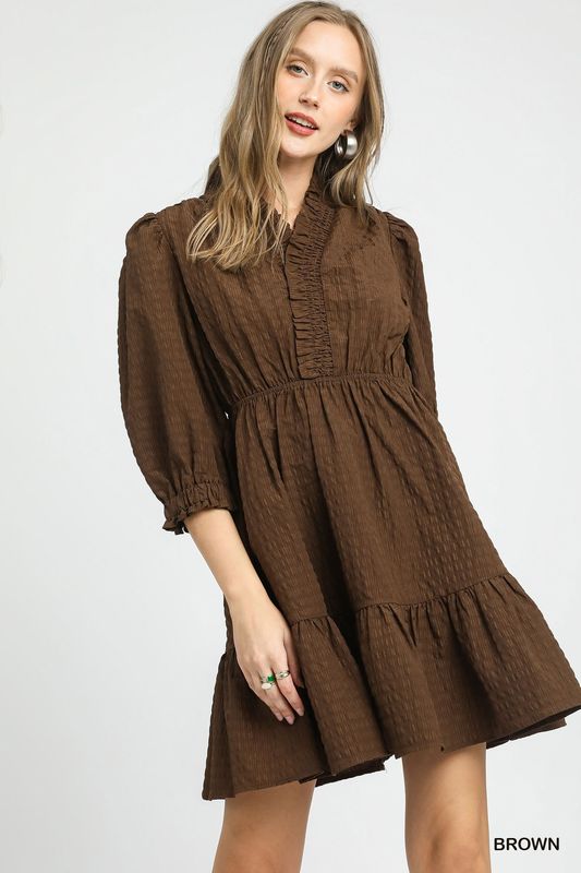 CH Espresso Flounce Dress
