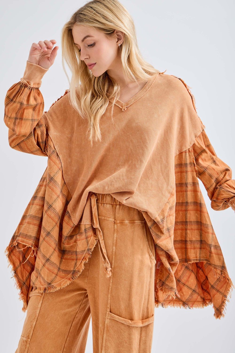RD Harvest Plaid Top-Butter Scotch