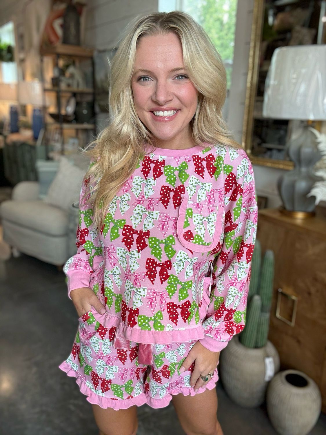 VG Wrapped In Christmas PJ Set