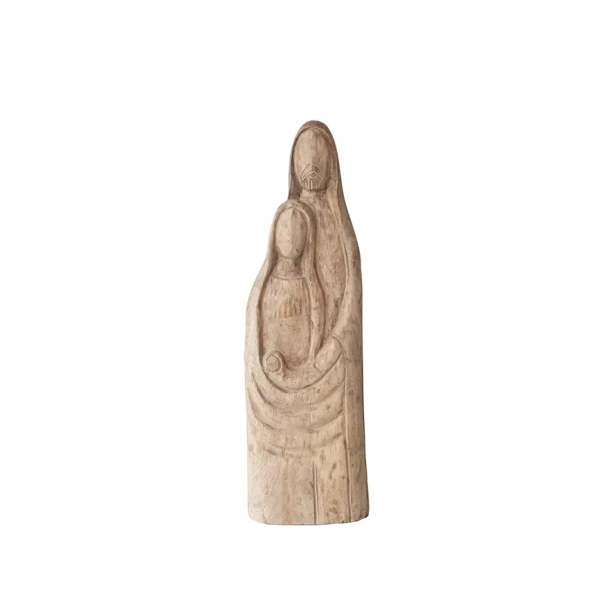 Mango Wood Holy Family-XS7042