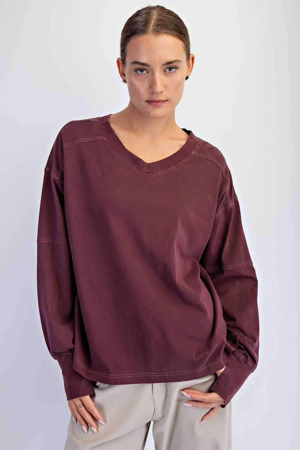 CH Long Lane Top-Dark Cherry