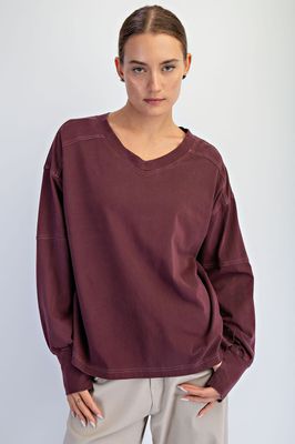 CH Long Lane Top-Dark Cherry