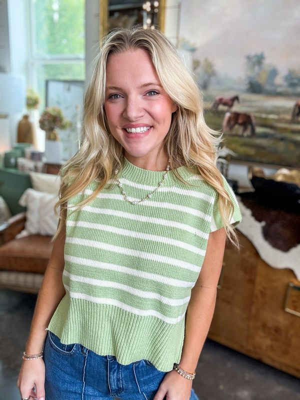 Pepper Mint Stripe Sweater