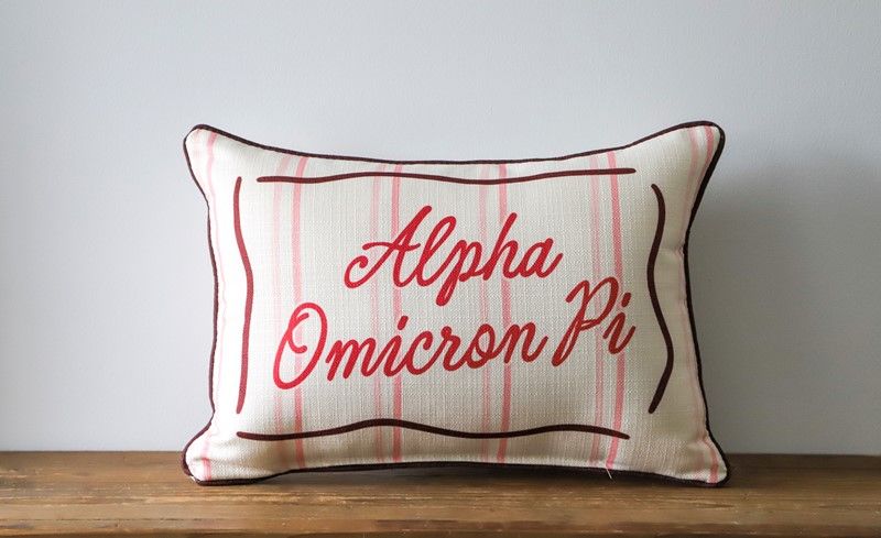 Alpha Omicron Pi Sorority Stripe W/Piping