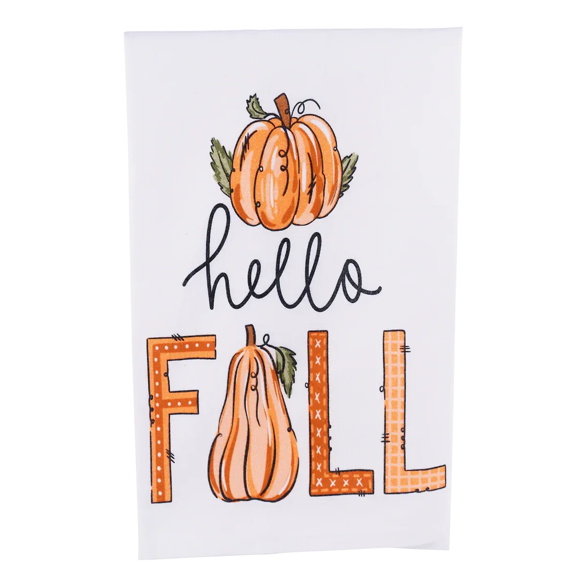Hello Fall Pumpkin Tea Towl