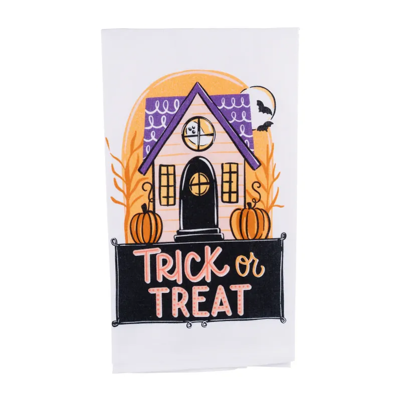 Trick or Treat House Tea Towel