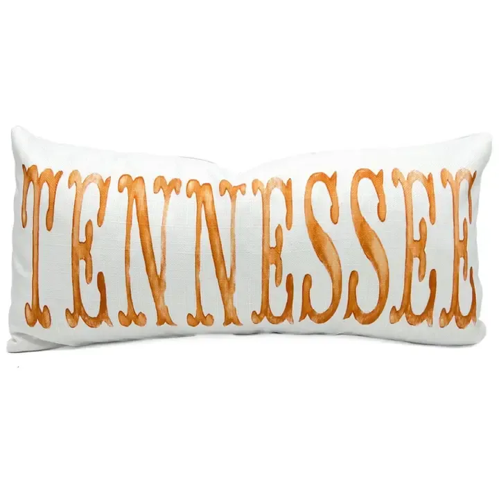 VG Orange Watercolor Tennessee Pillow