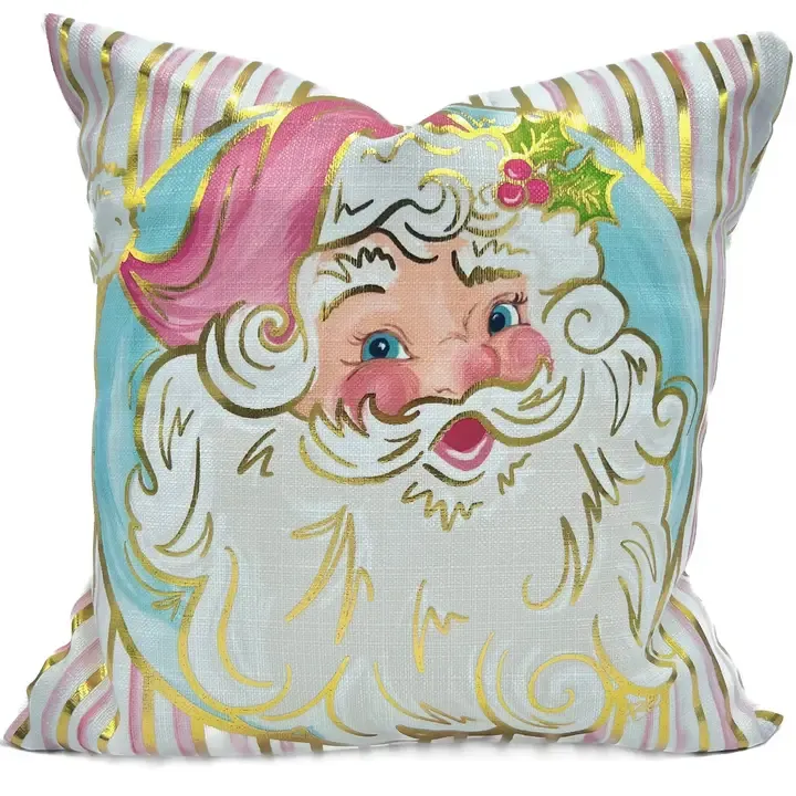 VG Pretty N Pink Santa Pillow